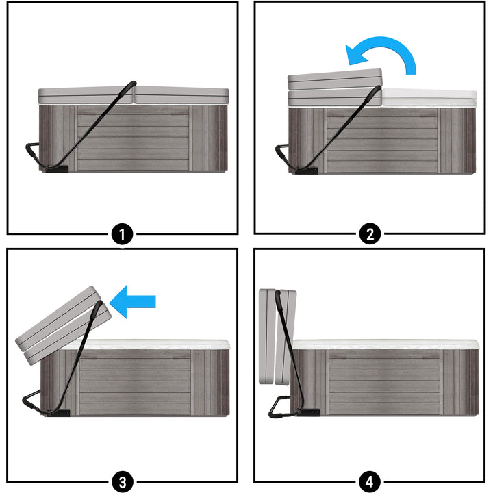 CoverMate II - Undermount Spa Cover Lift opening and closing.