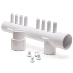 Air Manifold 1"SS x 1"SP x 1"SP (8) 3/8" Barbs