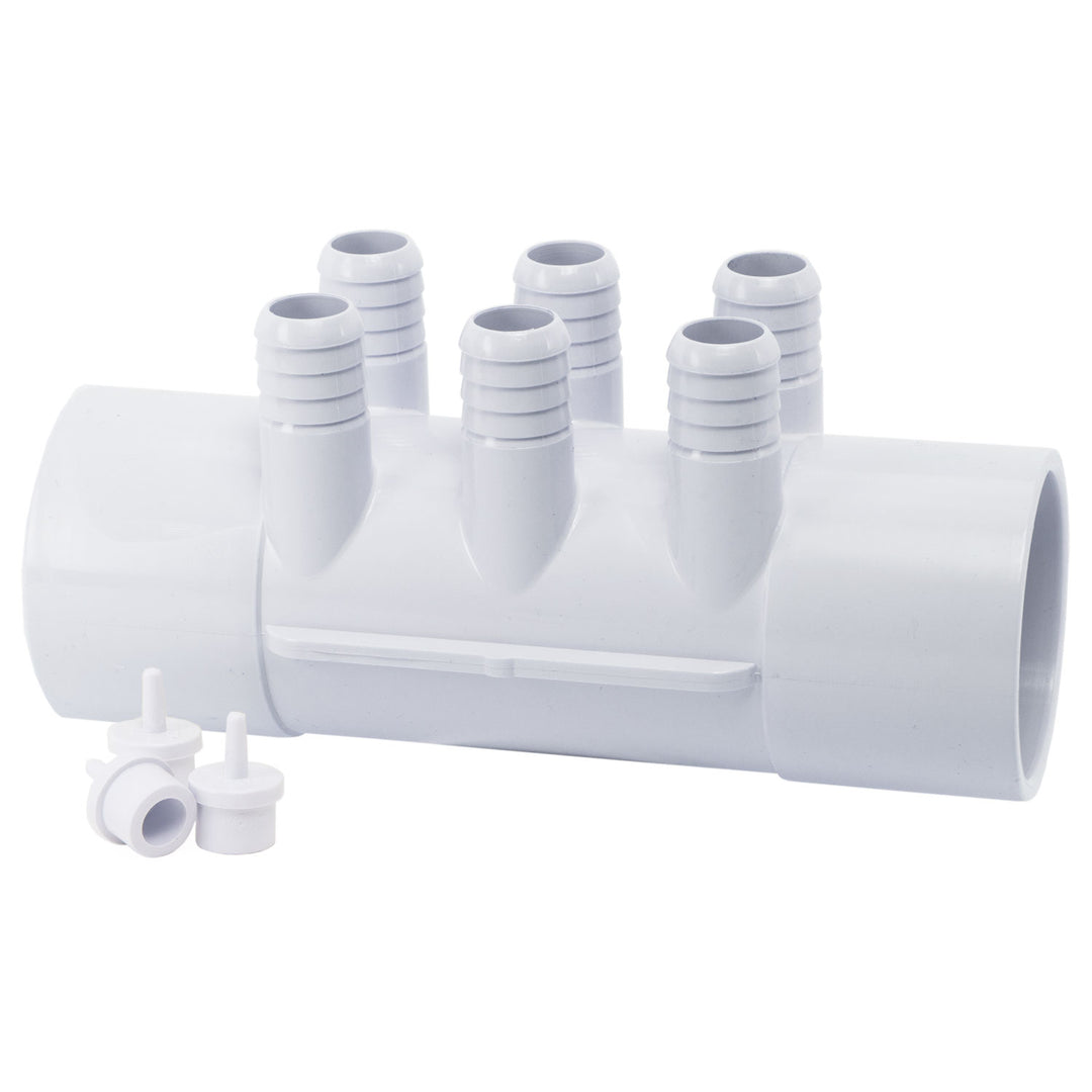 Water Manifold 2"SS x SS (6) 3/4" Barbs