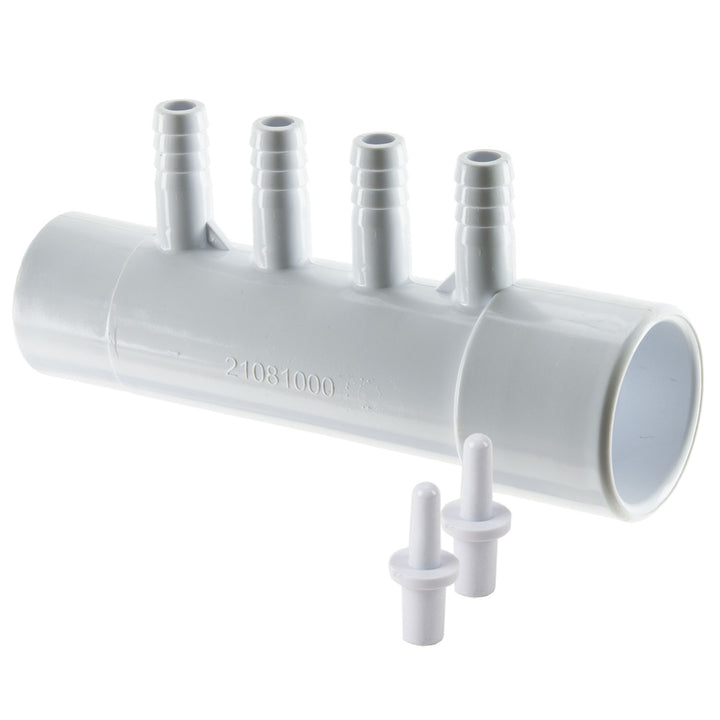 Air Manifold 1"SS x 1"SP (4) 3/8" Barbs