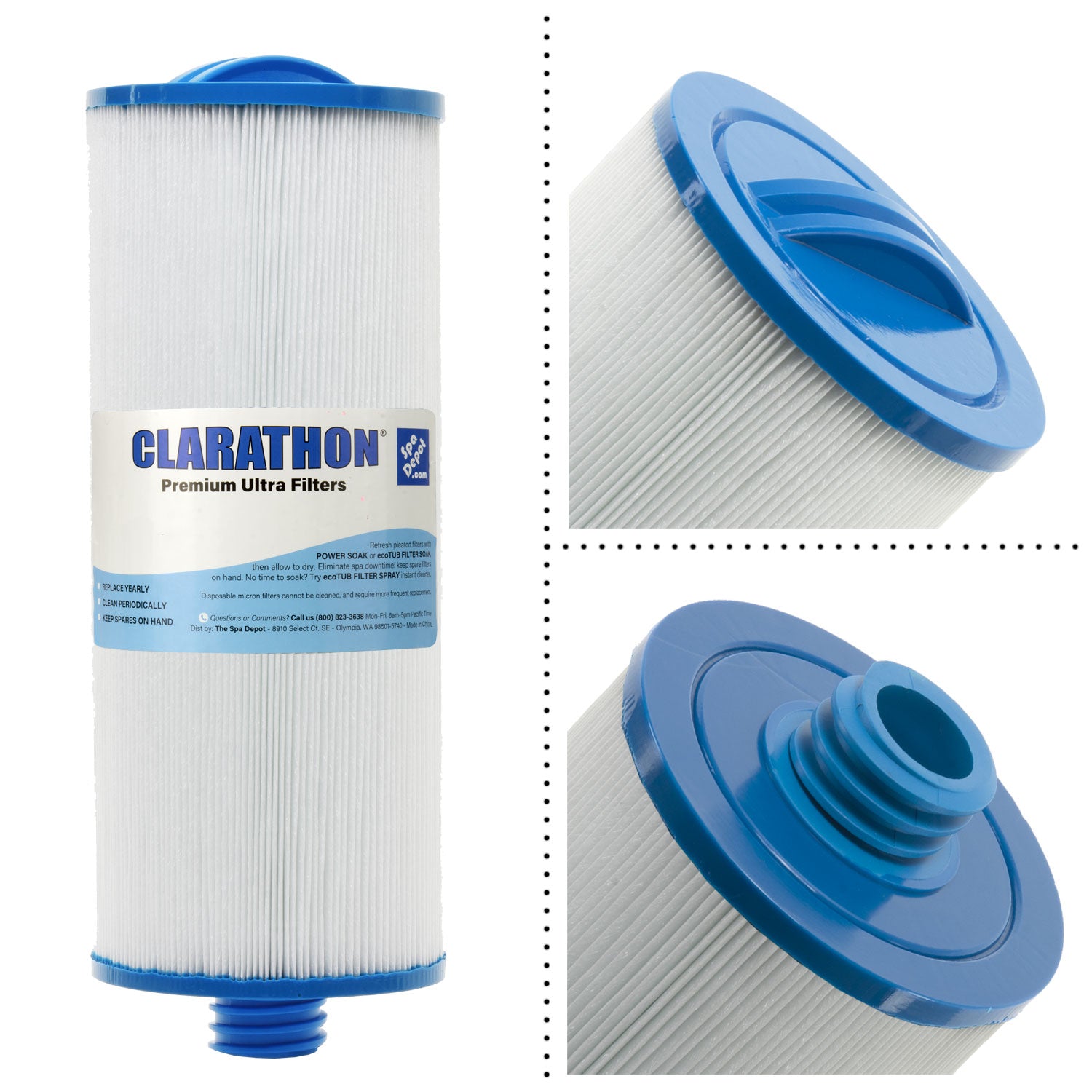 Clarathon Threaded Hot Tub Filter Cartridge FC0197 Clarathon Threaded Hot Tub Filter Cartridge FC0197