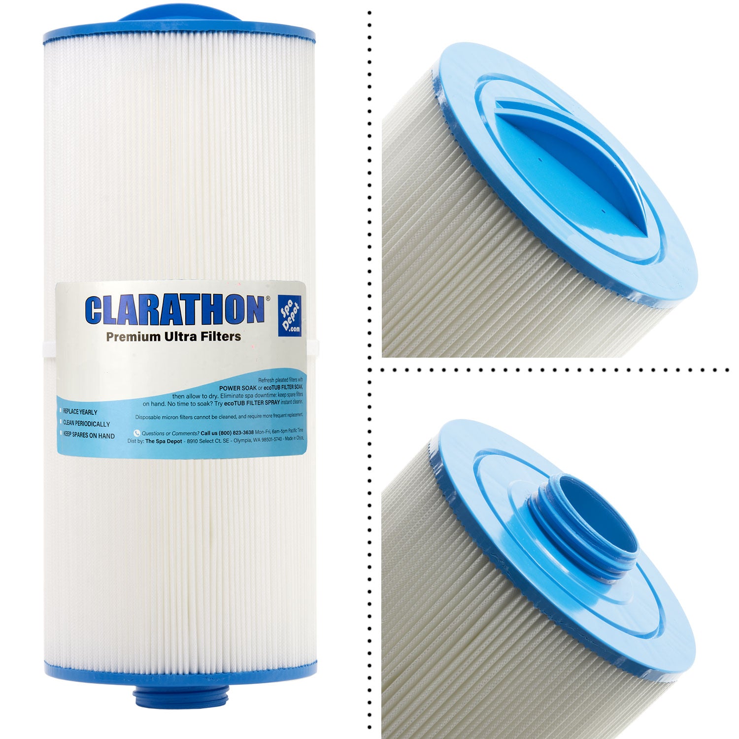 Clarathon Threaded Hot Tub Filter for Jacuzzi/Del Sol Spas FC2800 –