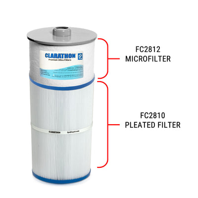 Clarathon FC2812 microfilter and FC2810 pleated filter