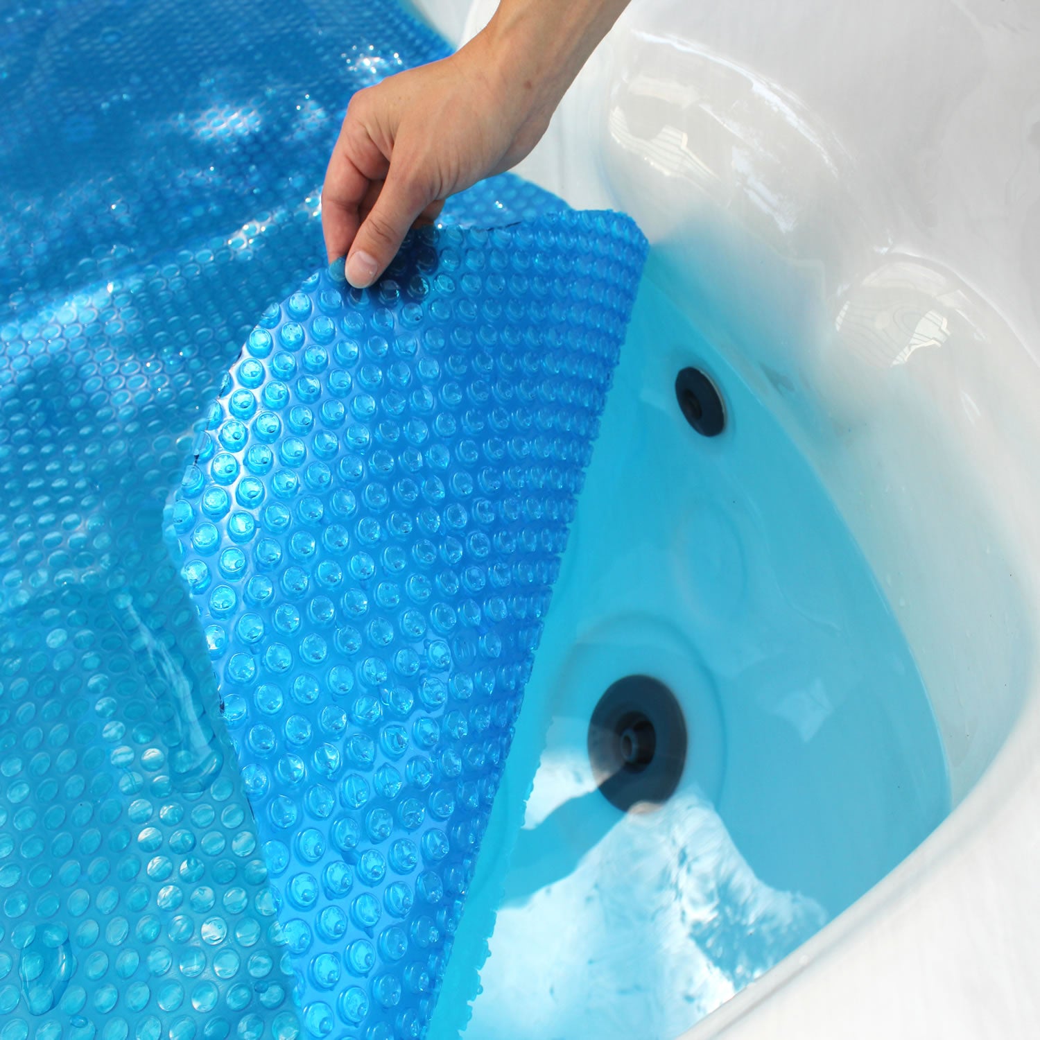 Floating Spa Blanket Hot Tub Bubble Cover Blue 8'x8'