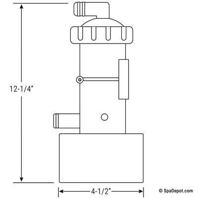 Universal Vertical Low-Flow Spa Heater Assembly