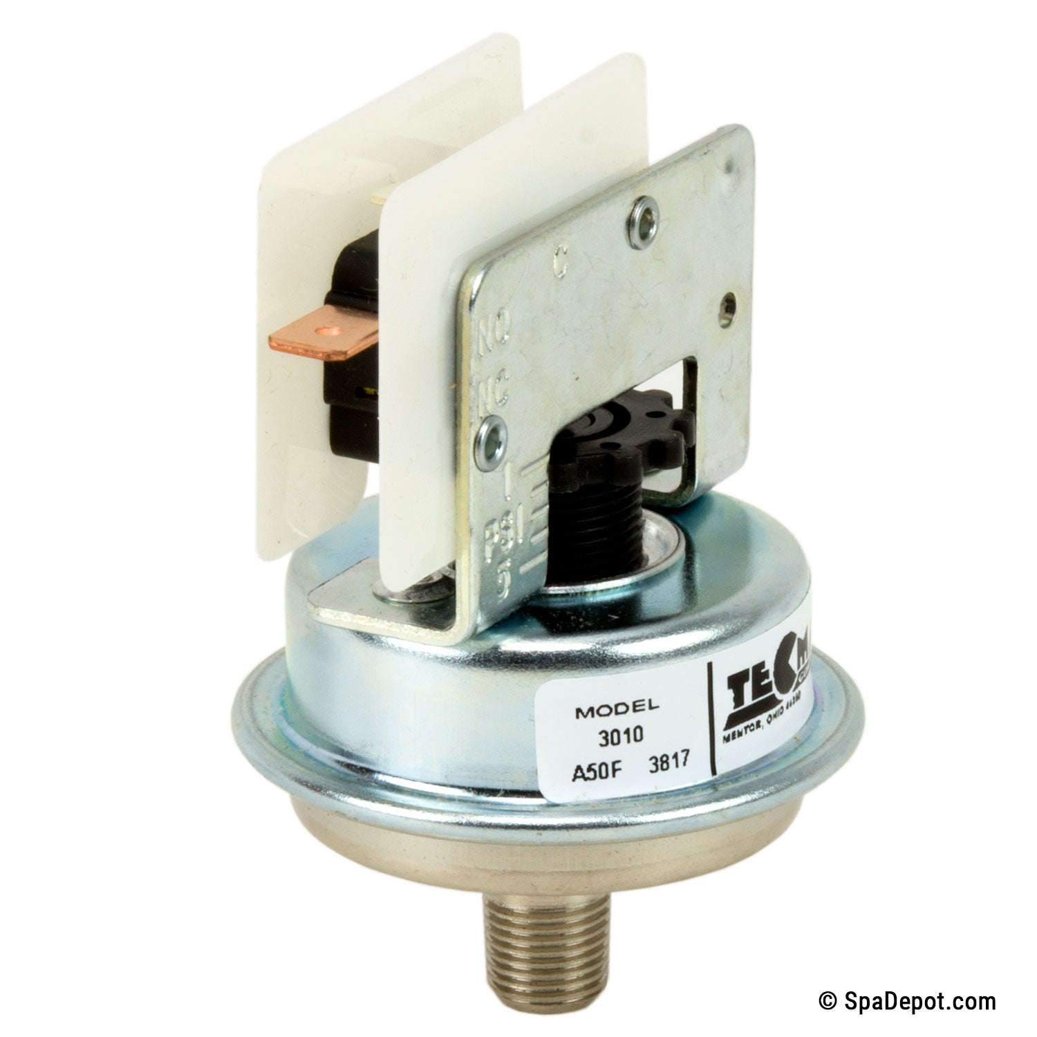 Pressure Switch - Adjustable, SPST-NO, Stainless Steel 3010