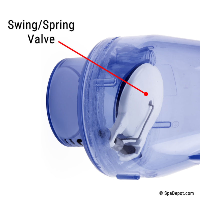 Check Valve Swing/Spring Clear 1.5"SS/2"SP x 1.5"SS/2"SP - 1/2 lb.