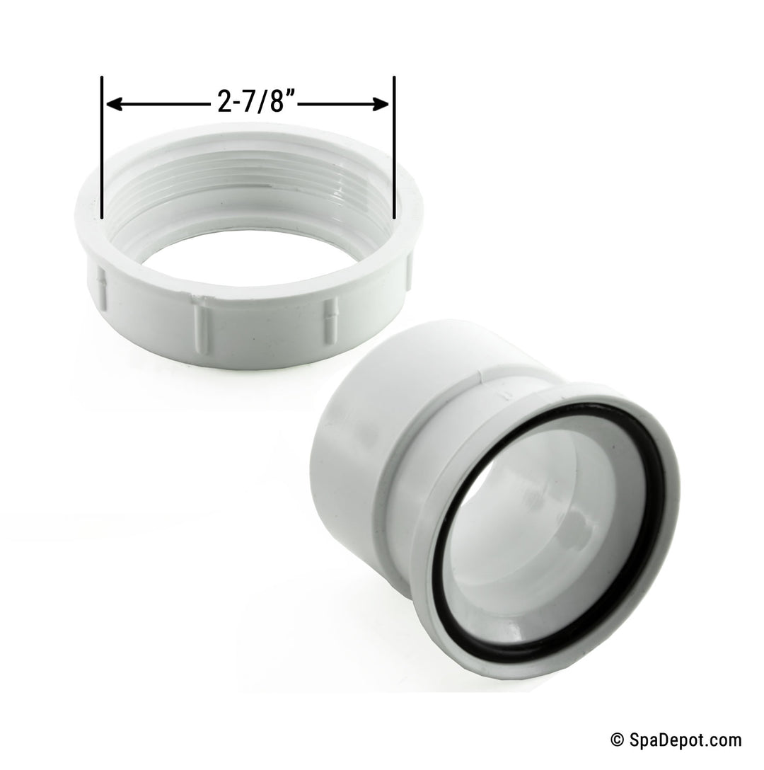 Pump Union for Jacuzzi/Sundance - 1.5"SS / 2"SP