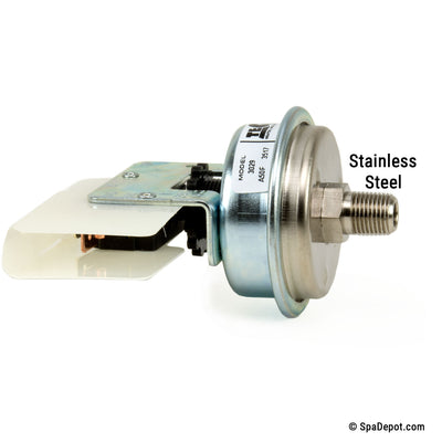 Pressure Switch - Adjustable, SPST-NO, Stainless Steel 3029