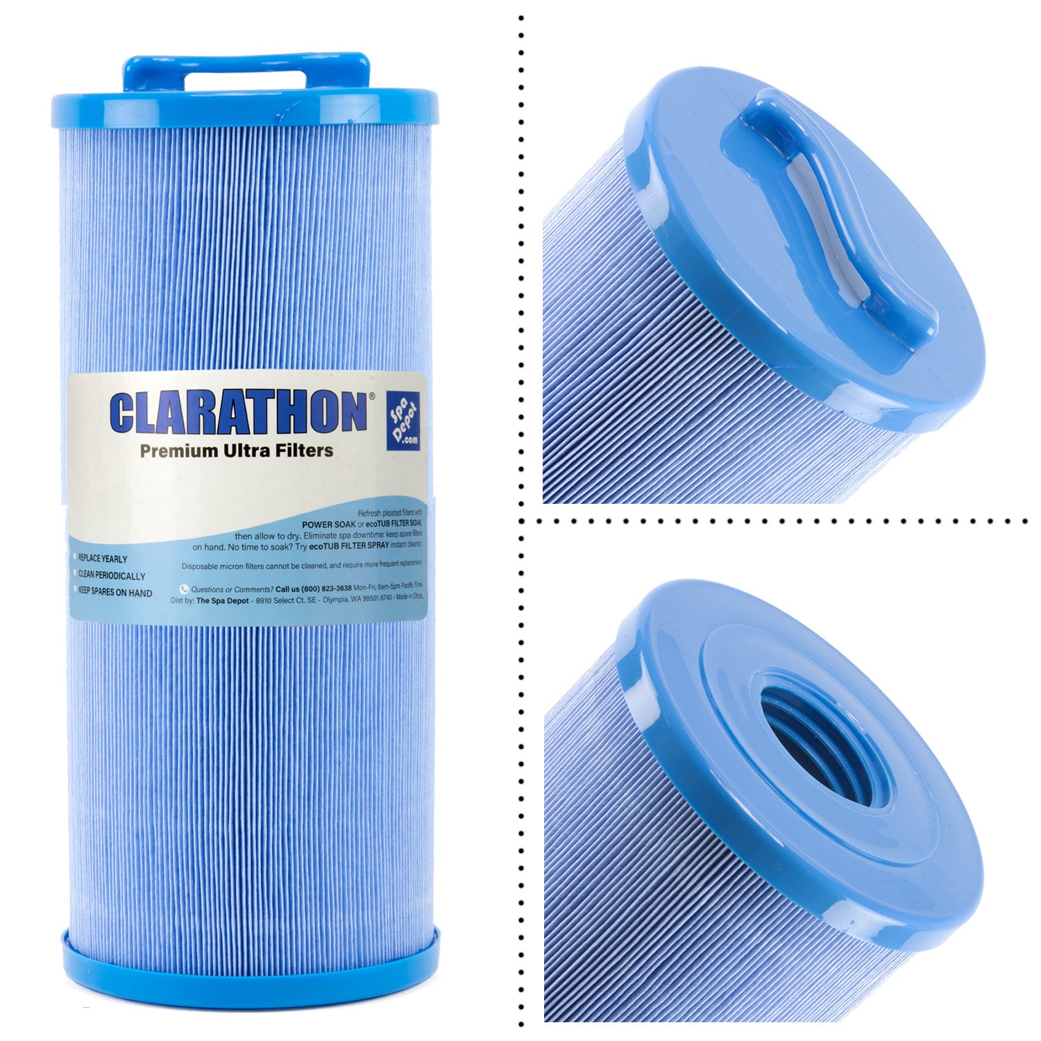 Four Winds/Master Spa Filter by Clarathon - Blue Antimicrobial - FC0170M  X268535 + X268532 –