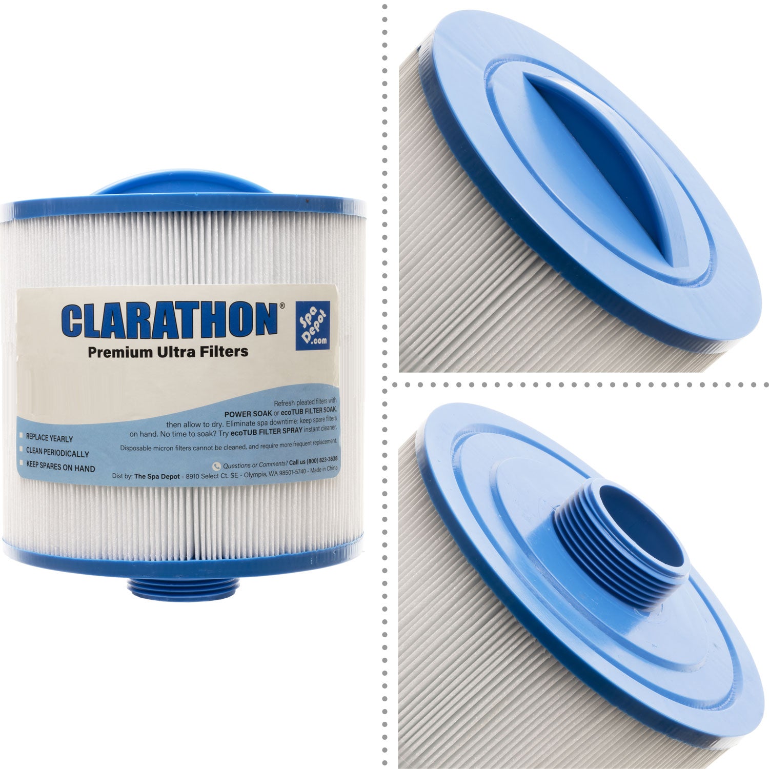 Clarathon Threaded Hot Tub Filter Cartridge FC0305 – SpaDepot.com