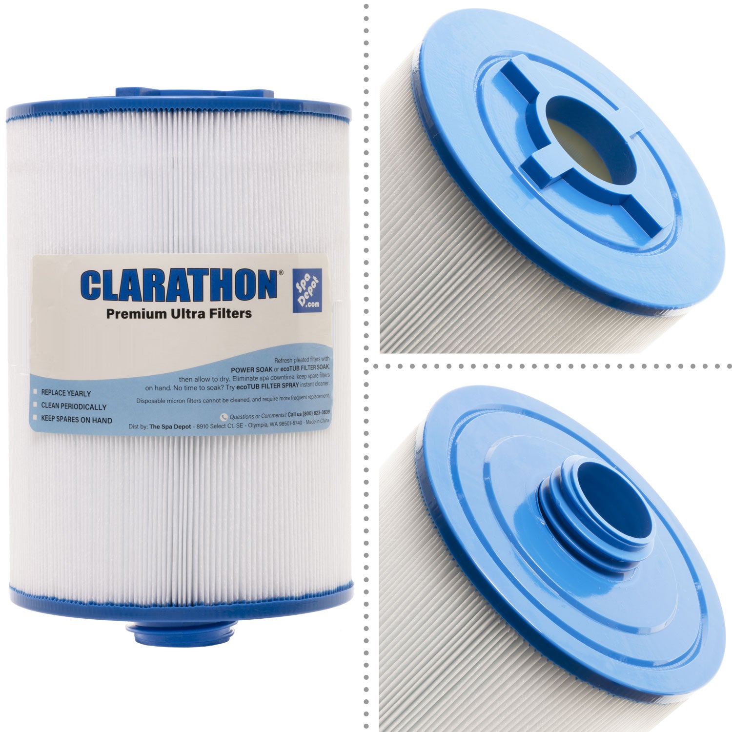 Clarathon Threaded Hot Tub Filter Cartridge FC0361
