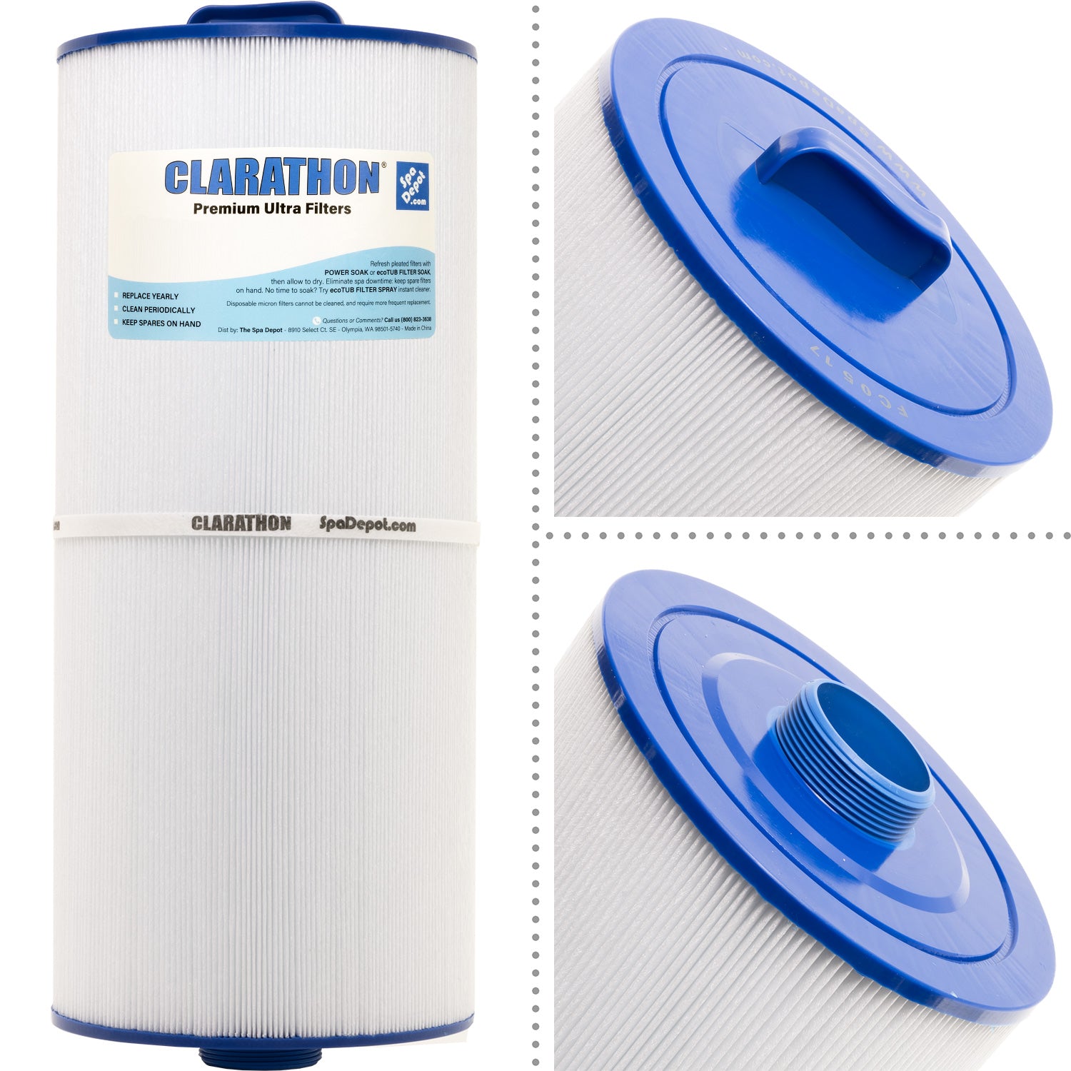 Clarathon Threaded Hot Tub Filter for Diamonte/Starlight Spas