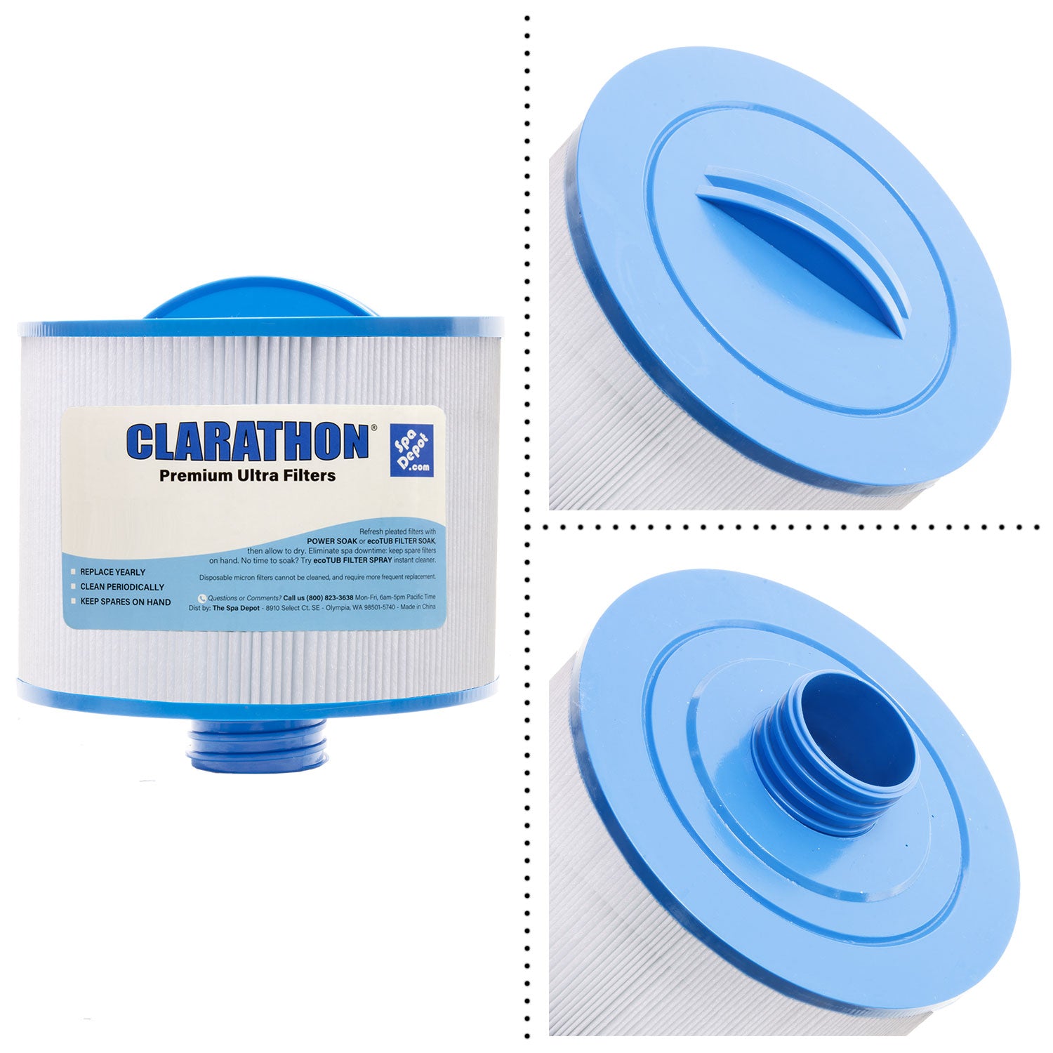 Clarathon Threaded Hot Tub Filter Cartridge for Bullfrog Clarathon Threaded Hot Tub Filter Cartridge for Bullfrog