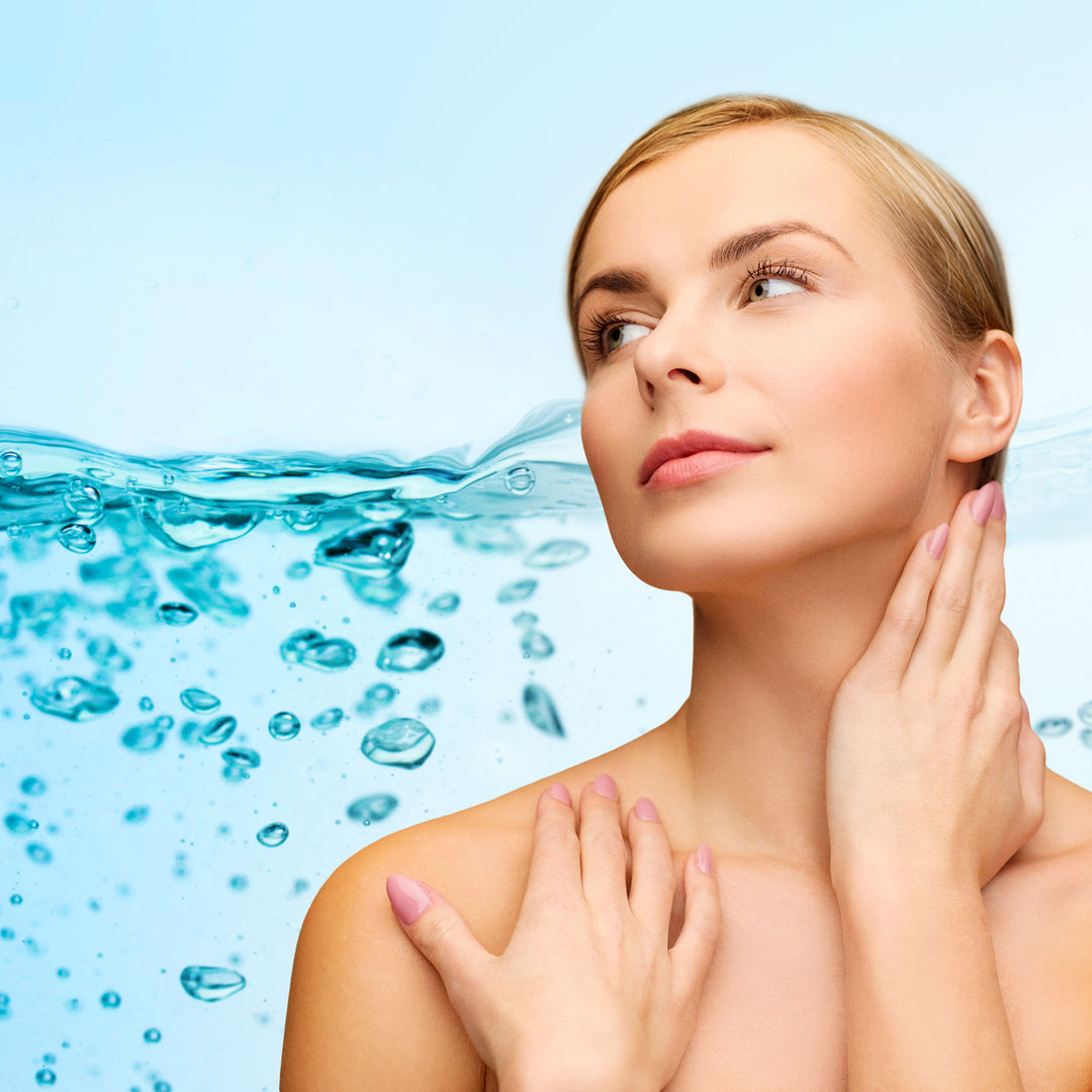 woman with blonde hair enjoying the scent