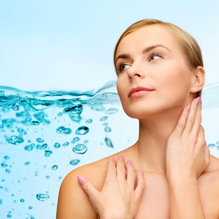 woman with blonde hair enjoying the scent