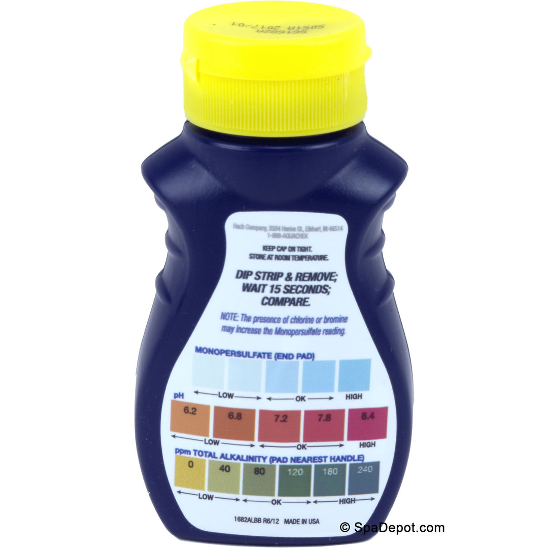 AquaChek MPS 3-in-1 Test Strips testing color chart