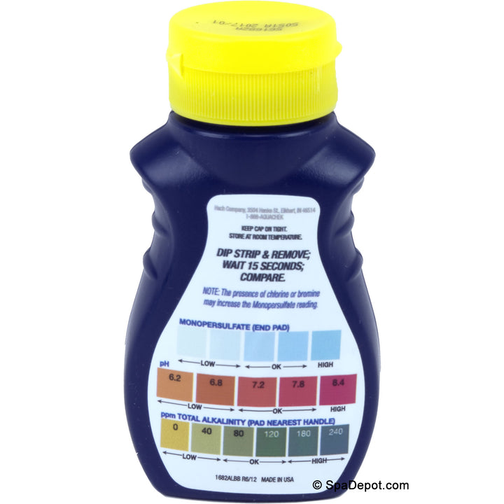 AquaChek MPS 3-in-1 Test Strips testing color chart
