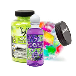 Aromatherapy collection with herbs, spa salts and liquid scents