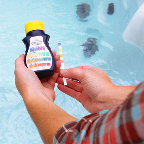 spa test strip with bottle
