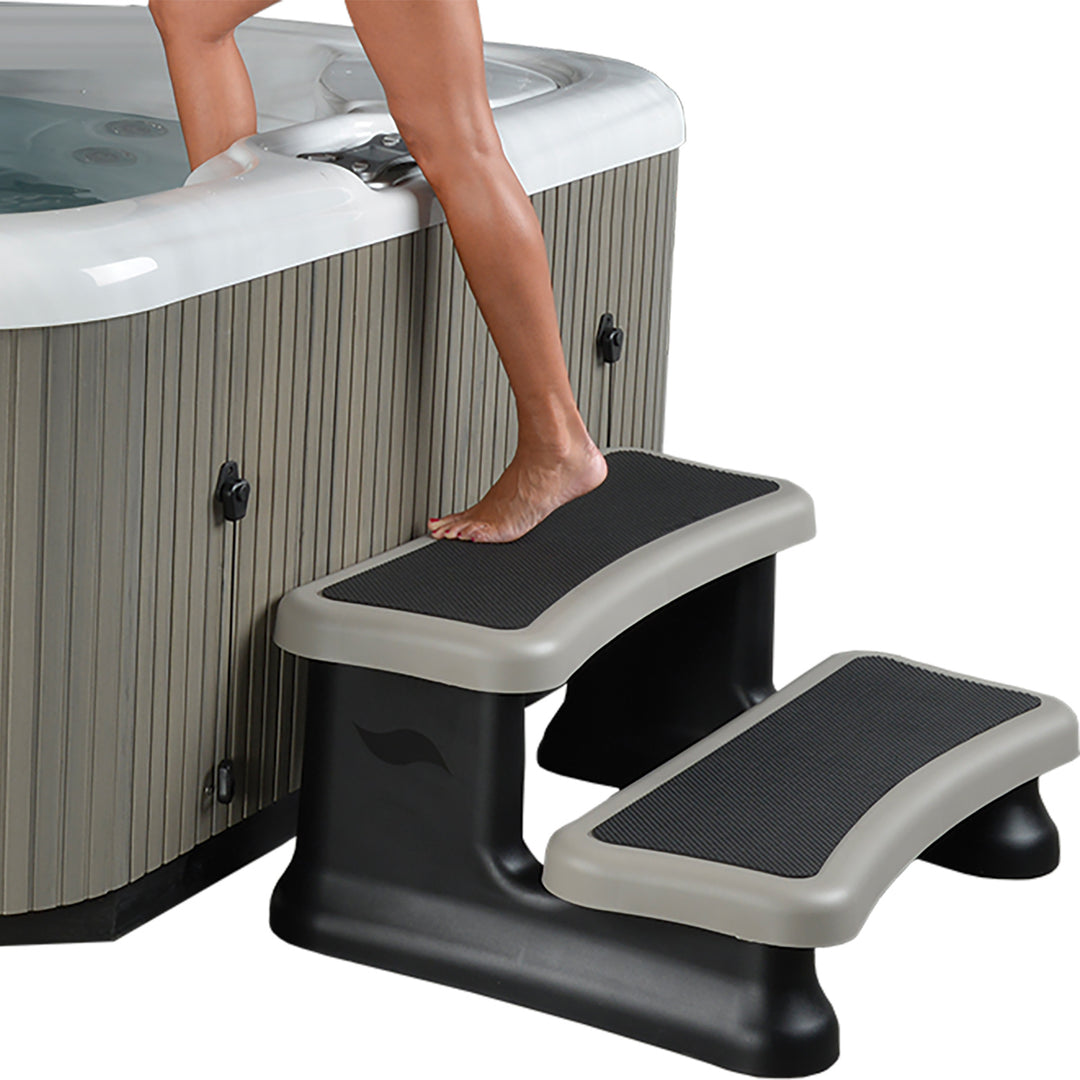 SmartStep Spa Storage Steps 36" coastal grey with drawers