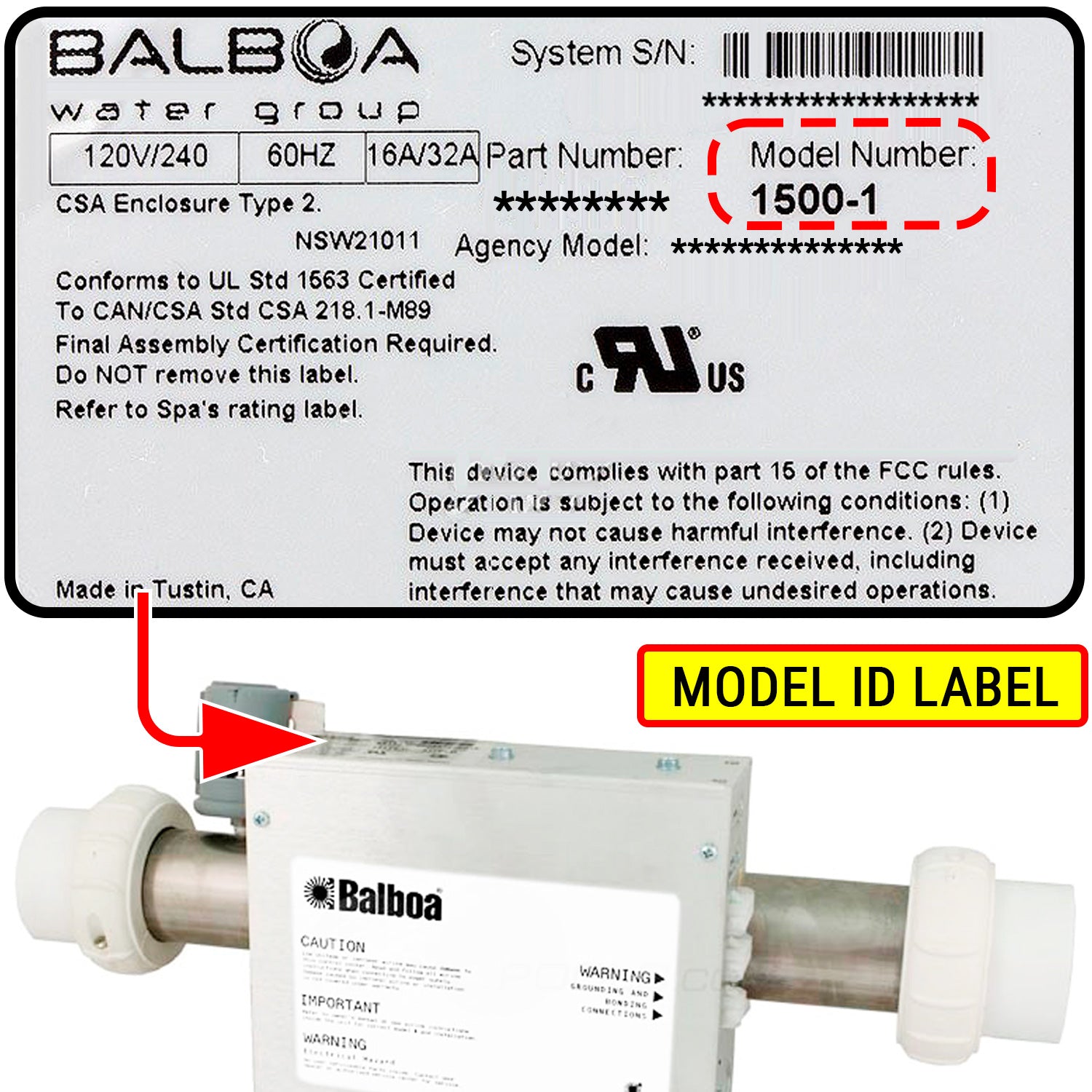 Balboa Lite-Leader Hot Tub Control System Circuit Board 54115