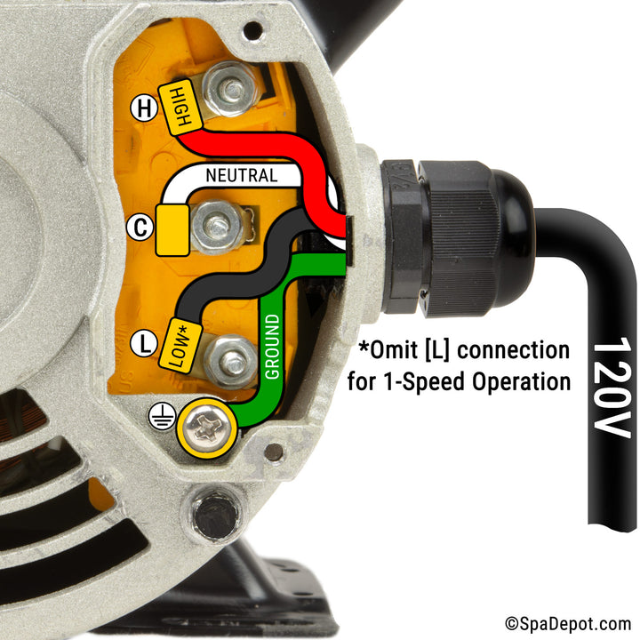 spa pump wiring