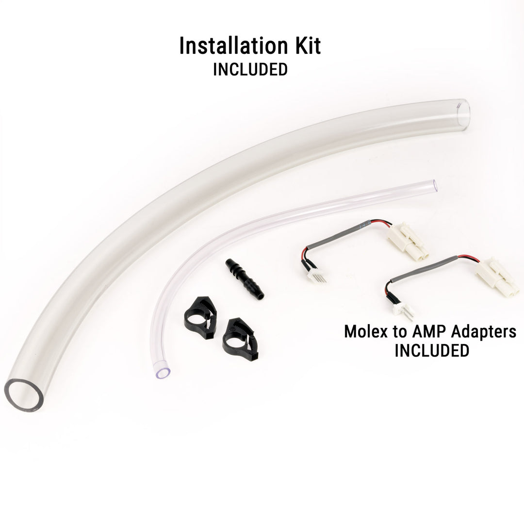 installation kit included molex to amp adapters included