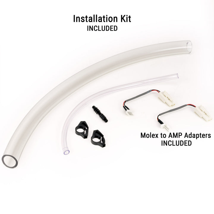 installation kit included molex to amp adapters included