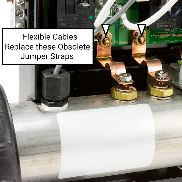 Flexible cables replace these obsolete jumper straps.
