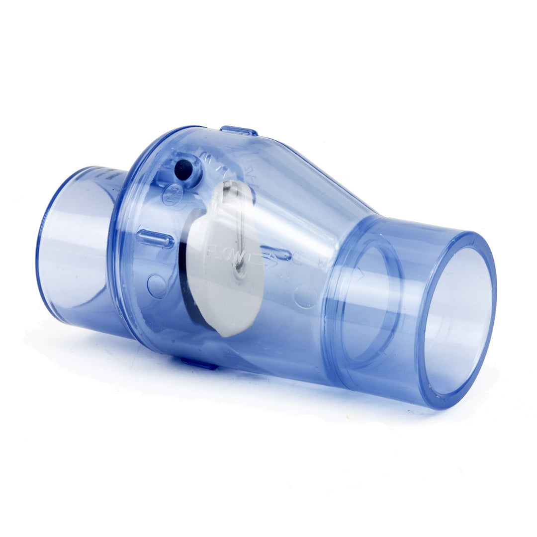 Check Valve Swing/Spring Clear 1.5"SS/2"SP x 1.5"SS/2"SP - 1/2 lb.