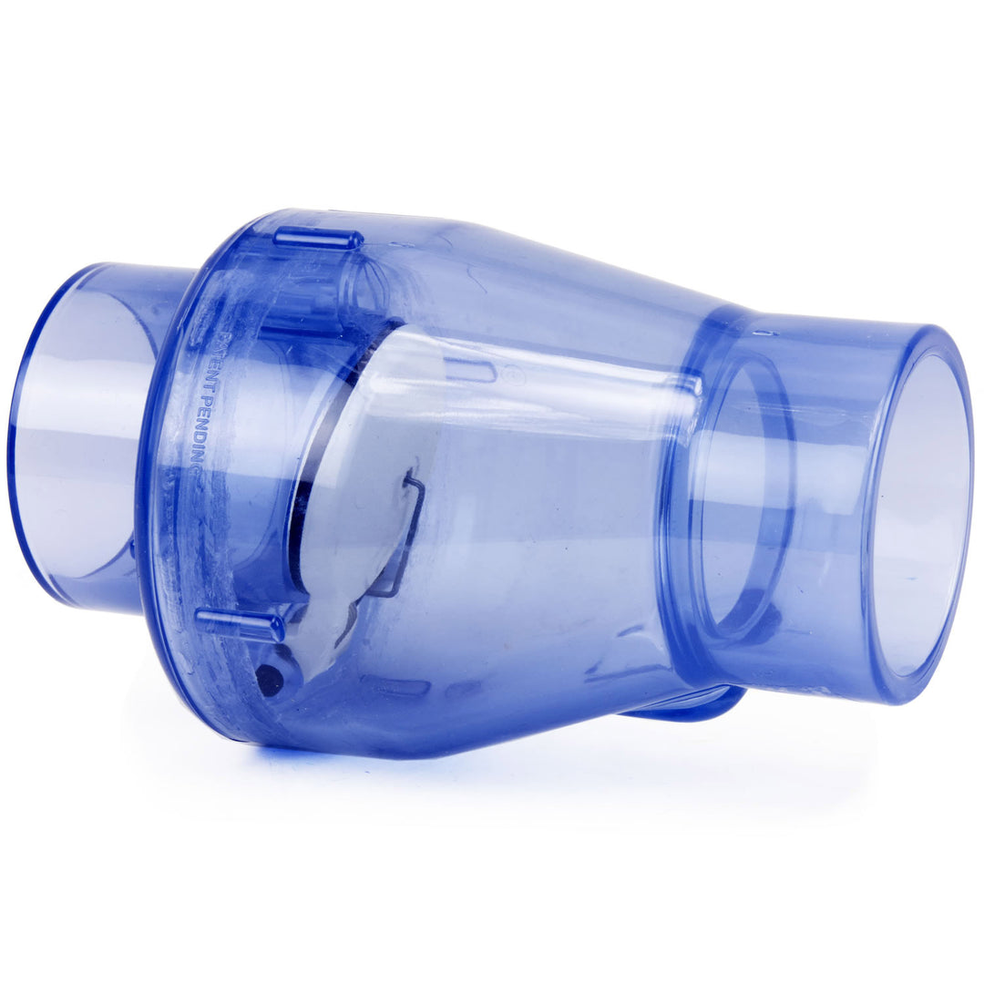 Check Valve Swing/Spring Clear 2"SS/2.5"SP x 2"SS/2.5"SP - 1/2 lb.