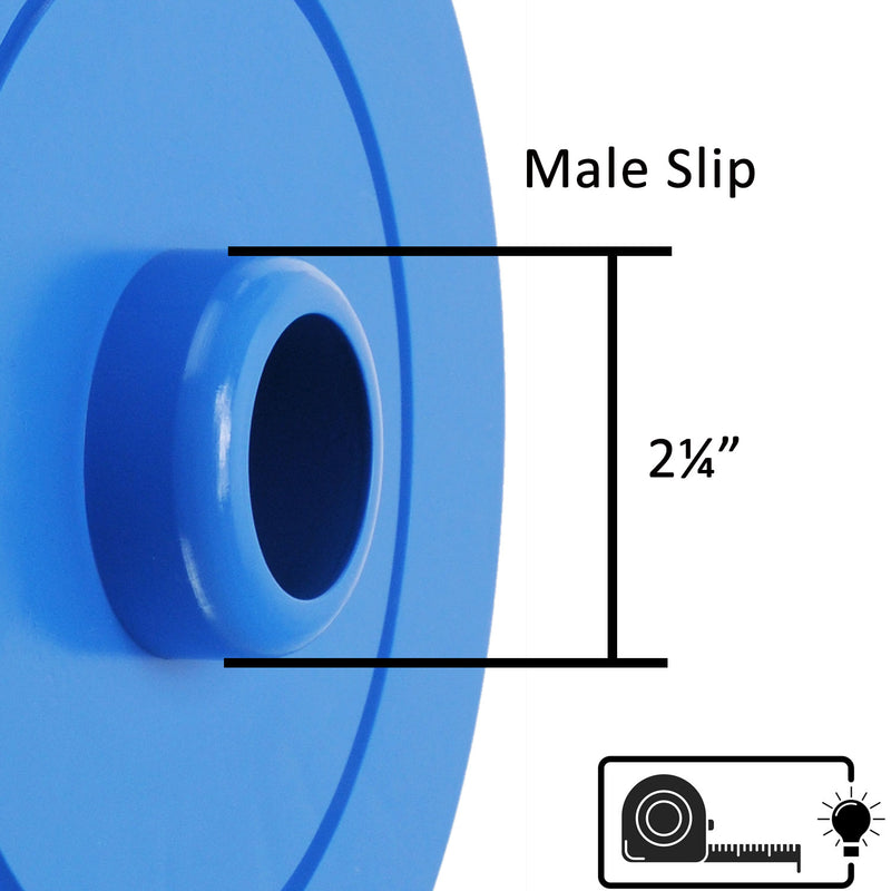 two and one quarter inch male slip fitting