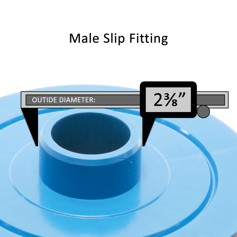 two and three eighths inch male slip fitting