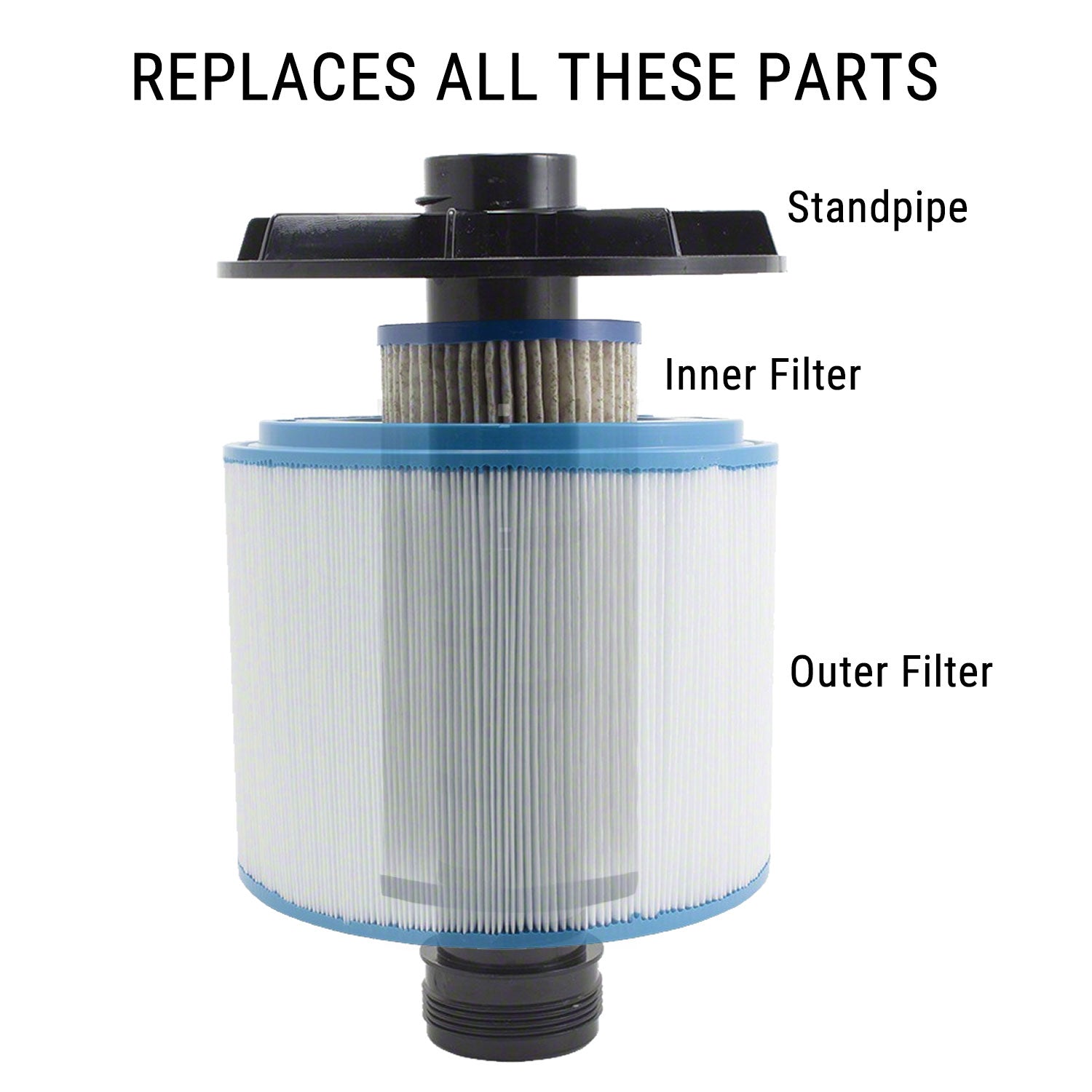 Clarathon Antimicrobial Threaded Spa Filter for Master Spas