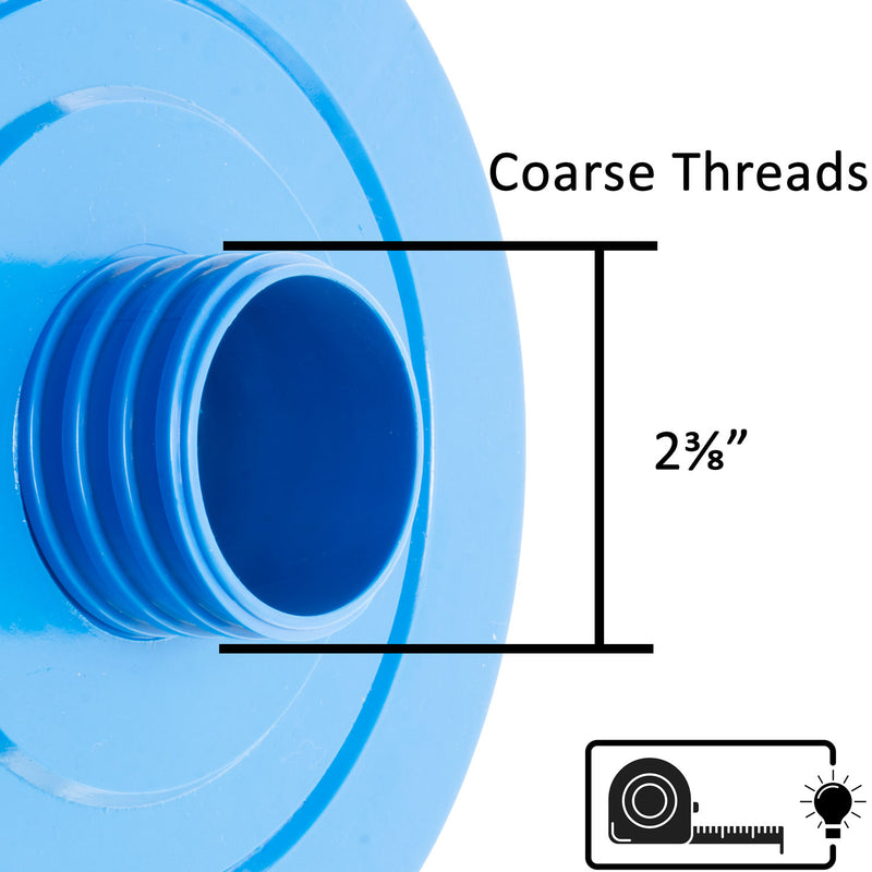 coarse threads two and three eights inch