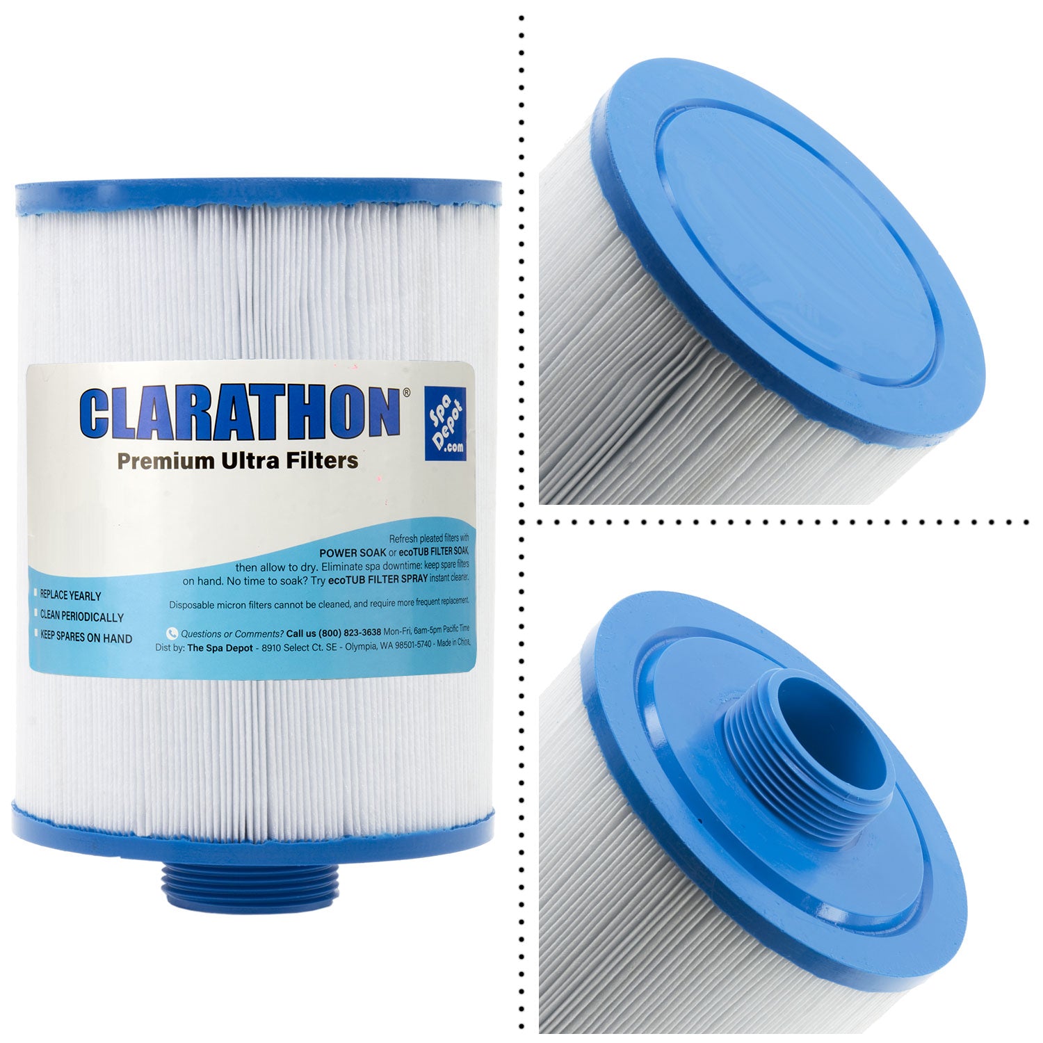 Clarathon Threaded Hot Tub Filter Cartridge FC2400 – SpaDepot.com