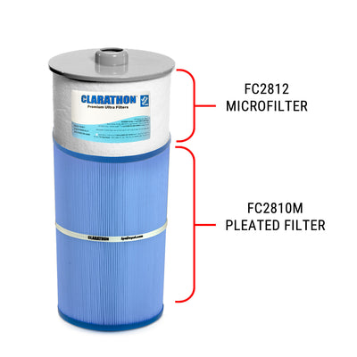 Clarathon FC2812 microfilter and FC2810M microban pleated filter