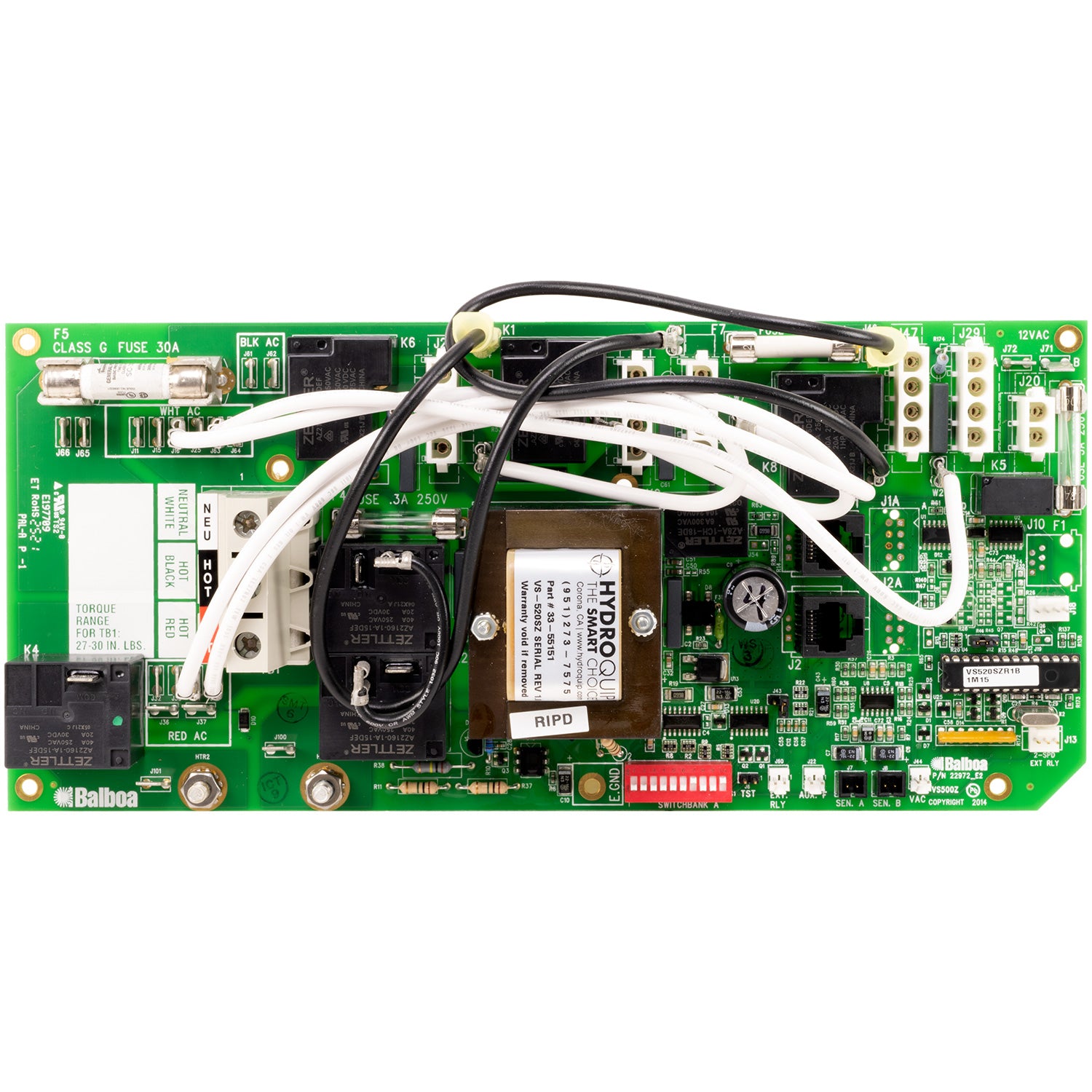 Balboa VS520SZ Hot Tub Control System Circuit Board 55151-01