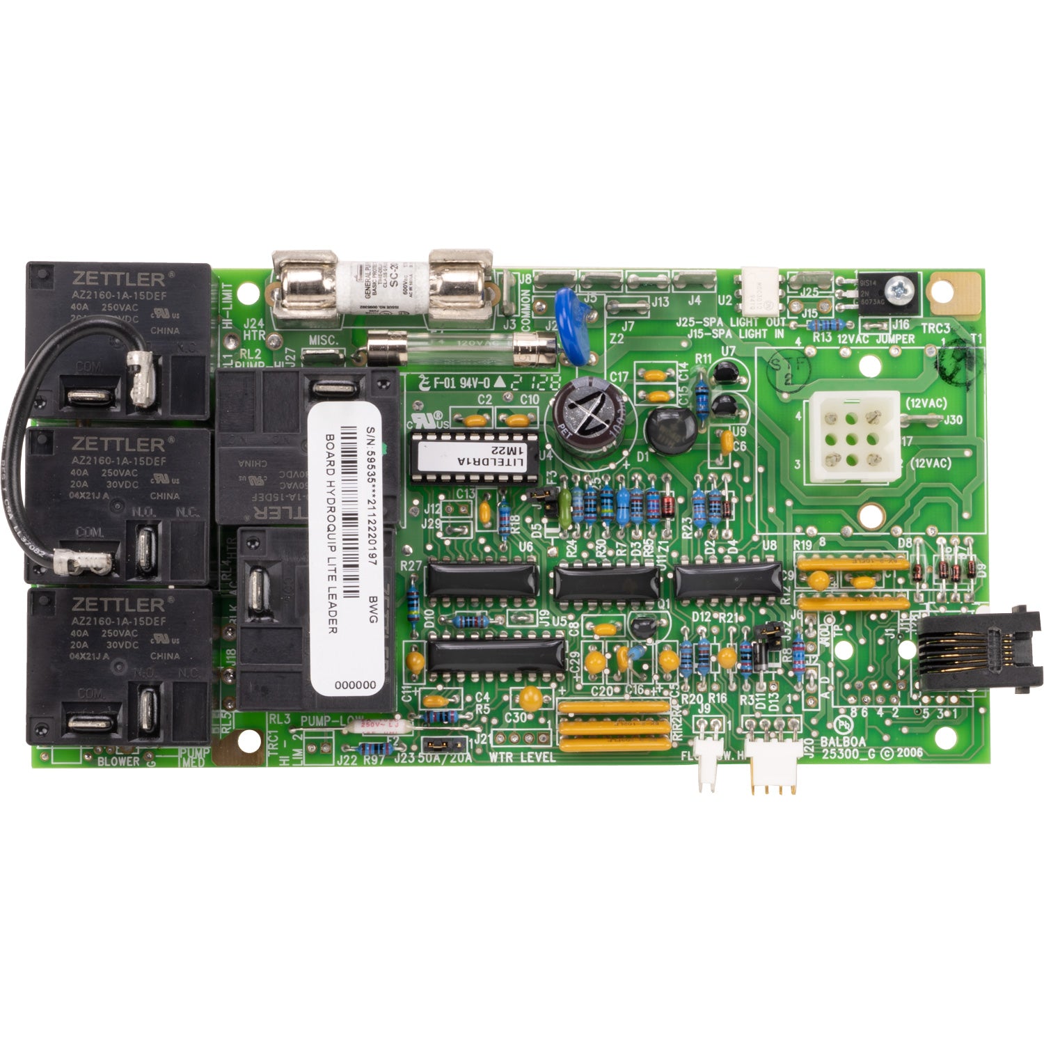 Balboa Lite-Leader Hot Tub Control System Circuit Board 54115