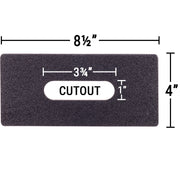 keypad adapter plate 3¾" x 1" Cutout