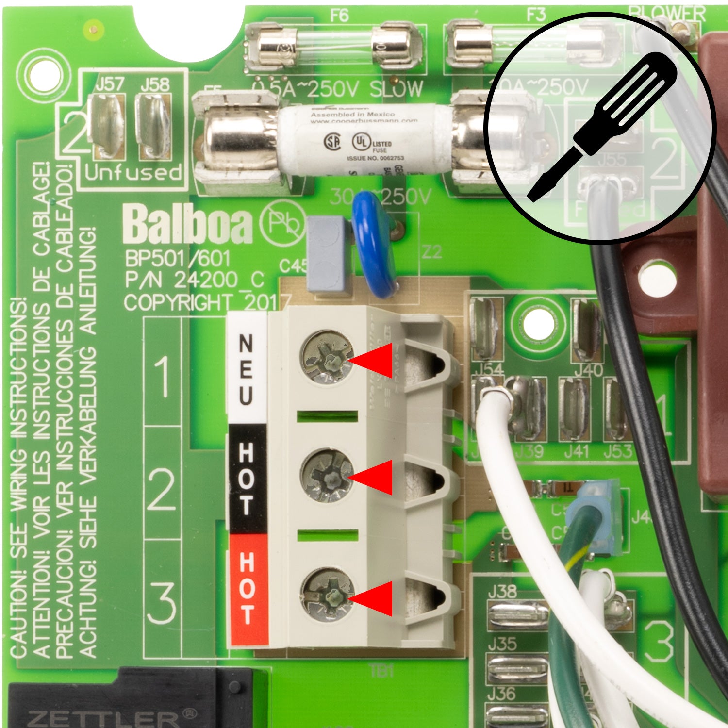 Balboa BP501 Hot Tub Control System Circuit Board - 59375