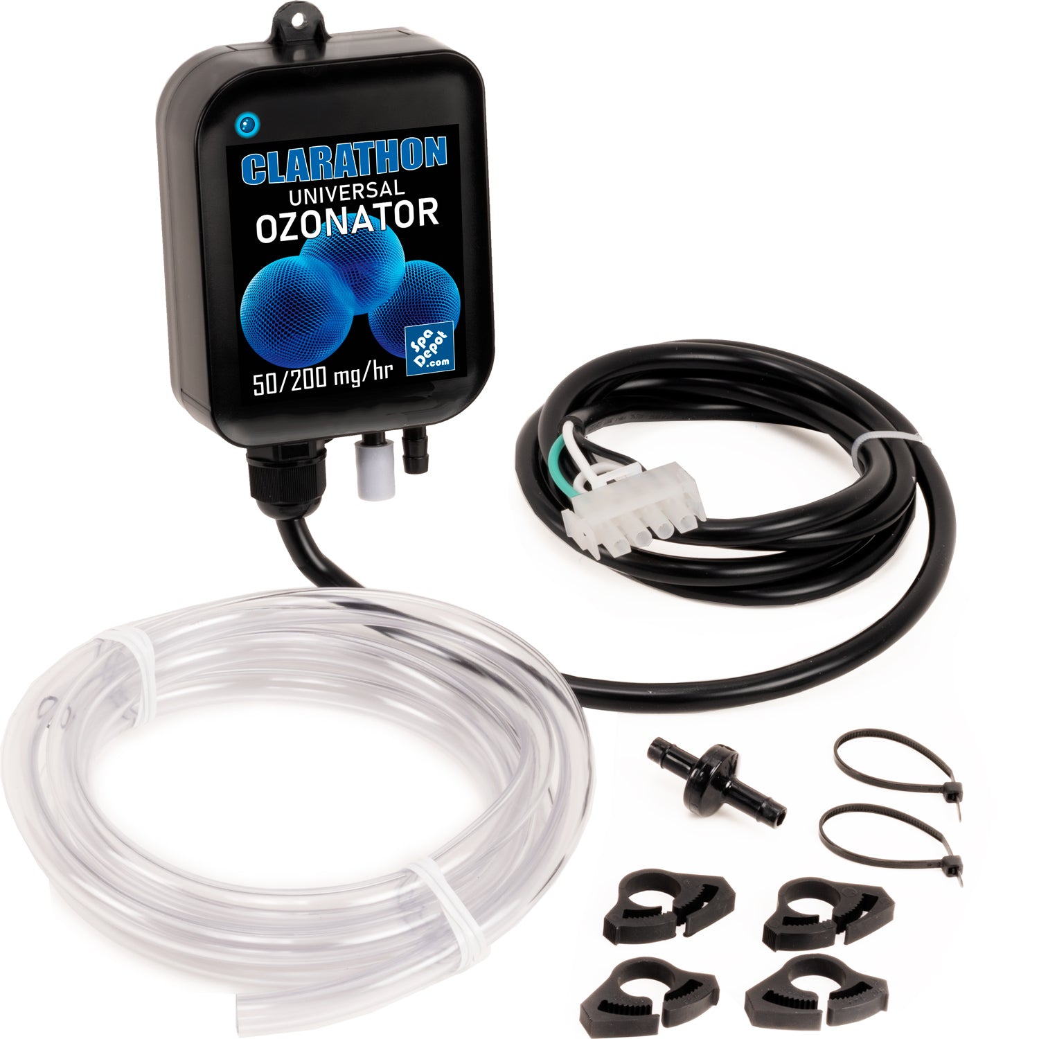 Clarathon Spa Ozonator Kit - Adjustable Output Ozone Generator