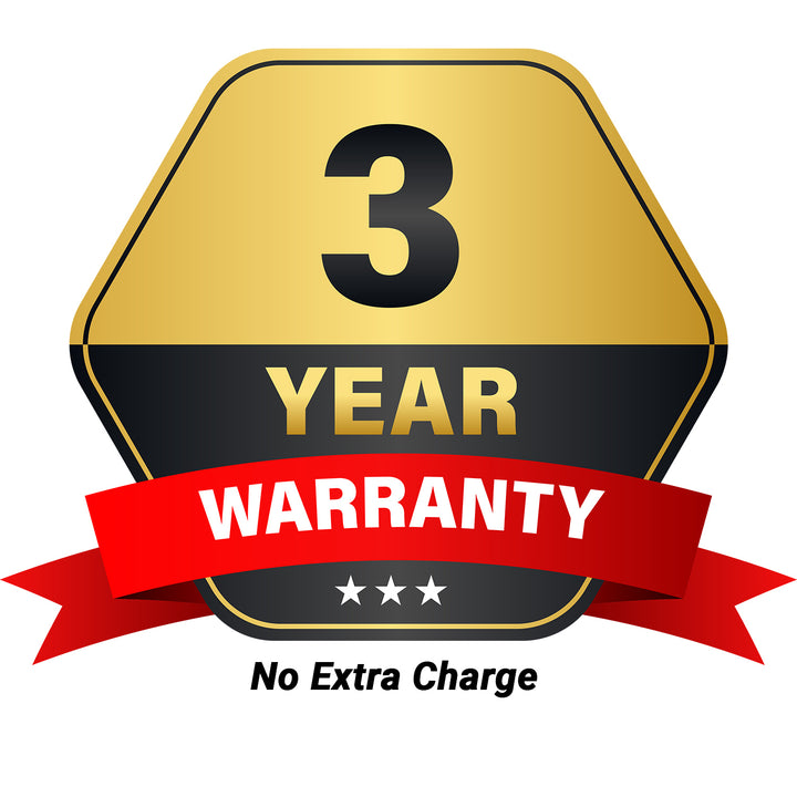 3 year warranty no extra charge