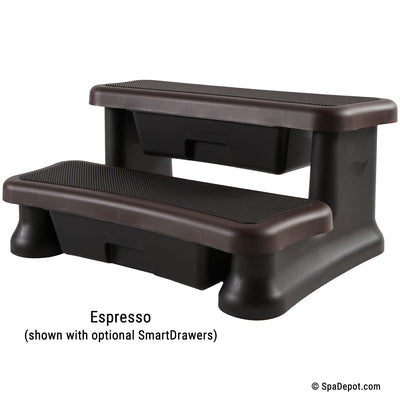 SmartStep Spa Storage Steps 36" Espresso with drawers
