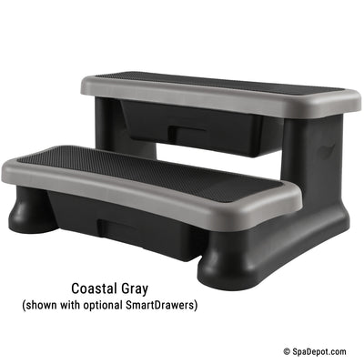 SmartStep Spa Storage Steps 36" coastal grey with drawers