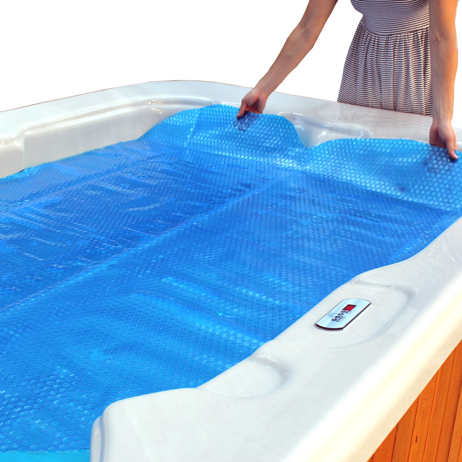 6x6 Ft Heavy Duty Solar Pool Cover - 16 Mil Thermal Blanket For Hot Tubs & Inground Pools