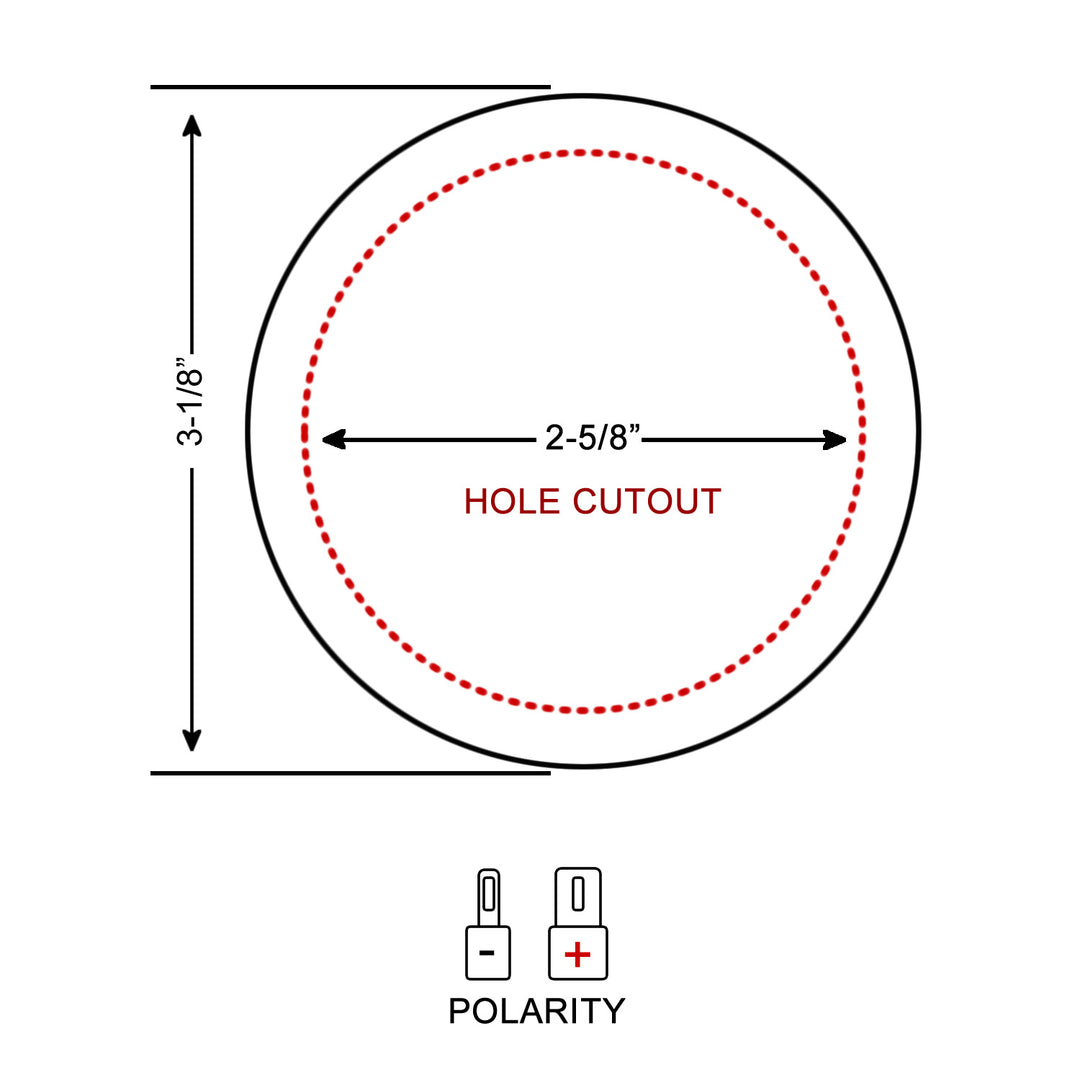 speaker hole cutout diagram
