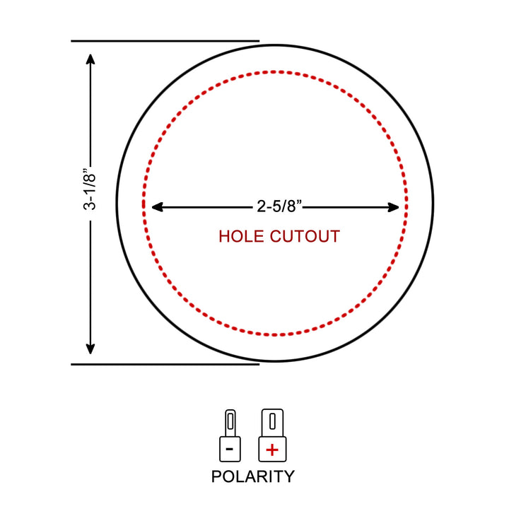 speaker hole cutout diagram