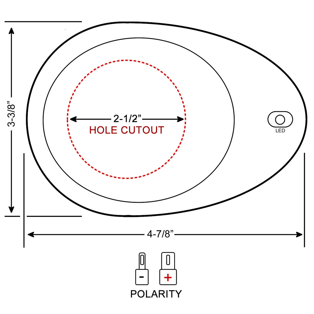 speaker hole cutout diagram